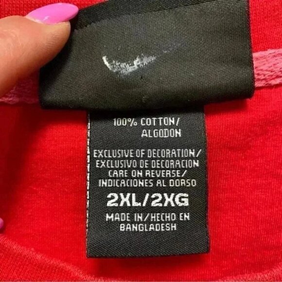 NHL Blueline Chicago Blackhawks T-Shirt Hockey Red Black Size 2XL - Picture 10 of 15